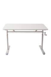 Living and Home Manual Height-Adjustable Standing Office Desk, 80 x 60cm in White - Size: 80 x 60 cm - thumbnail 5