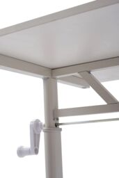 Living and Home Manual Height-Adjustable Standing Office Desk, 80 x 60cm in White - Size: 80 x 60 cm - thumbnail 6
