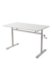 Living and Home Manual Height-Adjustable Standing Office Desk, 80 x 60cm in White - Size: 80 x 60 cm - thumbnail 3