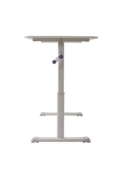 Living and Home Manual Height-Adjustable Standing Office Desk, 80 x 60cm in White - Size: 80 x 60 cm - thumbnail 4