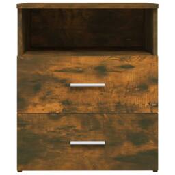 Berkfield Home Bed Cabinet Smoked Oak 50x32x60 cm in Brown - Size: 50 x 32 x 60 cm - thumbnail 5