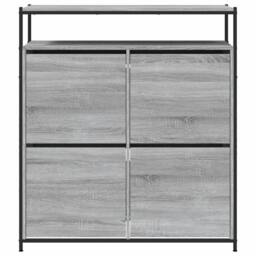 Berkfield Home Shoe Cabinet with 4 Flip-Drawers Grey Sonoma 100x34x112 cm - Size: 100 x 34 x 112 cm - thumbnail 6