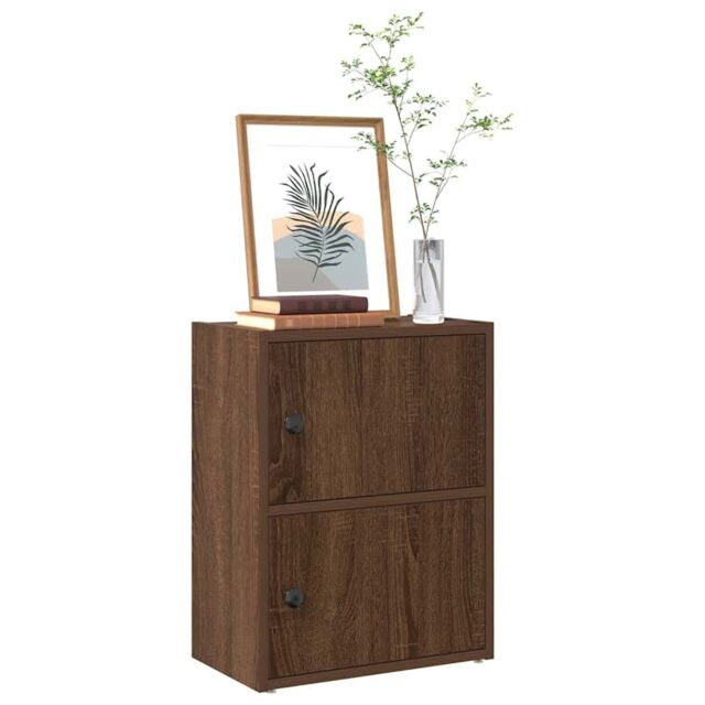 Berkfield Home Bookcase Brown Oak 40x24x52 cm Engineered Wood - Size: 40 x 24 x 52 cm - image 1