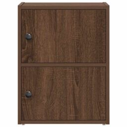 Berkfield Home Bookcase Brown Oak 40x24x52 cm Engineered Wood - Size: 40 x 24 x 52 cm - thumbnail 4