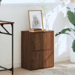 Berkfield Home Bookcase Brown Oak 40x24x52 cm Engineered Wood - Size: 40 x 24 x 52 cm - thumbnail 3