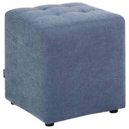 Wyld and Coco Blue Polyester Footstool 38 x 38 cm Square Seat - thumbnail 2