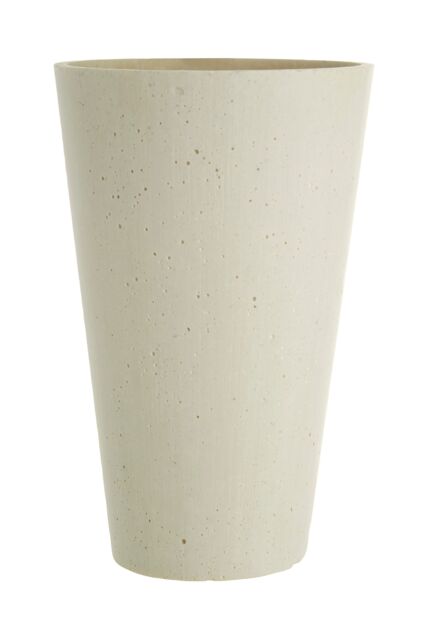 Orsina Polyresin Vase White Polyresin Small Tapered Vase - image 1