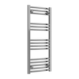 Bathroom Kingdom Capo Chrome Straight Heated Towel Rail 1000x400 in Silver