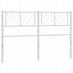 Berkfield Home Metal Headboard White 135 cm - thumbnail 2