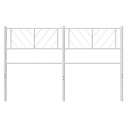 Berkfield Home Metal Headboard White 135 cm - thumbnail 3