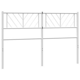 Berkfield Home Metal Headboard White 135 cm - thumbnail 5