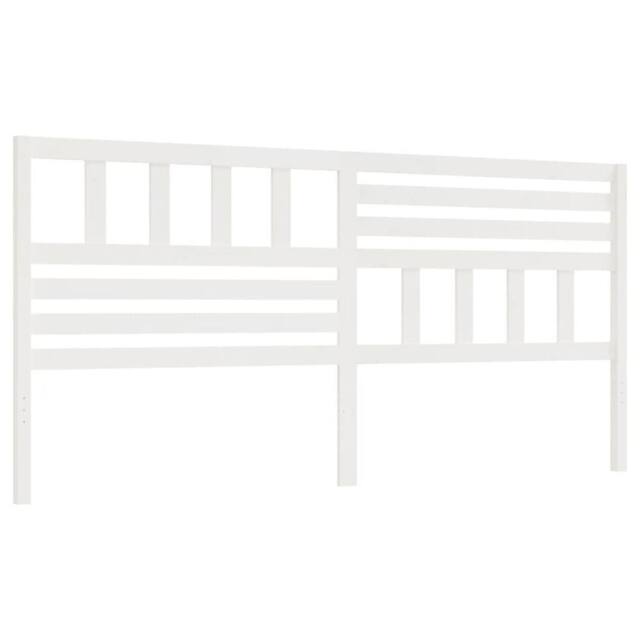Berkfield Home Bed Headboard White 206x4x100 cm Solid Wood Pine - Size: 206 x 4 x 100 cm - image 1
