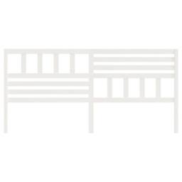 Berkfield Home Bed Headboard White 206x4x100 cm Solid Wood Pine - Size: 206 x 4 x 100 cm - thumbnail 4