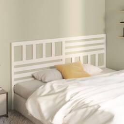 Berkfield Home Bed Headboard White 206x4x100 cm Solid Wood Pine - Size: 206 x 4 x 100 cm - thumbnail 2