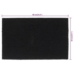 Berkfield Home Door Mat Black 50x80 cm Tufted Coir - thumbnail 6
