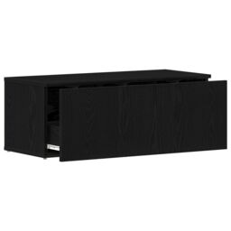Berkfield Home Black Oak TV Stand - 80x34x30 cm - Engineered Wood - Size: 80 x 34 x 30 cm - thumbnail 5