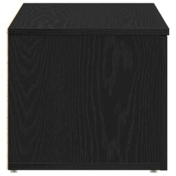 Berkfield Home Black Oak TV Stand - 80x34x30 cm - Engineered Wood - Size: 80 x 34 x 30 cm - thumbnail 8