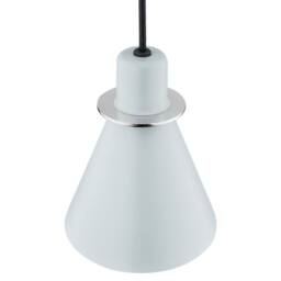 Netlighting Beverly Dome Pendant Ceiling Light Blue Matt Chrome Elements in Grey - thumbnail 4