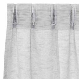 Berkfield Home Curtains with Curtains 2 pcs Light gray 140 x 260 cm Polyester - thumbnail 5