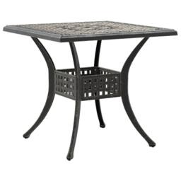 Berkfield Home 3 Piece Bistro Set Bronze Cast Aluminium in Brown - thumbnail 3