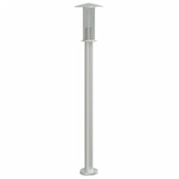 Berkfield Home Outdoor Floor Lamp Silver 100 cm Stainless Steel - thumbnail 4