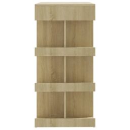 Berkfield Home Bar Table with Storage Rack Sonoma Oak 100x50x101.5 cm Engineered Wood in Brown - thumbnail 6