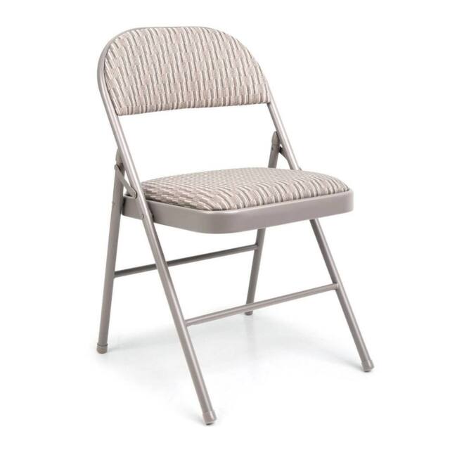 FORGEVIO folding chair fabric foldable padded seat meeting room office chairs in Beige - image 1