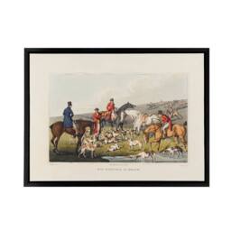 "Artery8 Fox Hunting Death Painting Framed Canvas Wall Art Print - Size: W12"" x H16""" - thumbnail 1