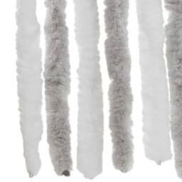 Berkfield Home Fly Curtain Light Grey & White 56x200 cm Chenille - thumbnail 5