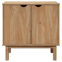 Berkfield Home Hallway Cabinet OTTA 75x40x75 cm Solid Wood Pine in Light Tan - Size: 75 x 40 x 75 cm - thumbnail 4