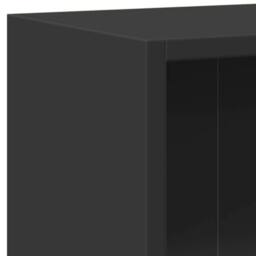 Berkfield Home Decorative Bookshelf Black 60x24x74.5 cm Engineered Wood - thumbnail 8