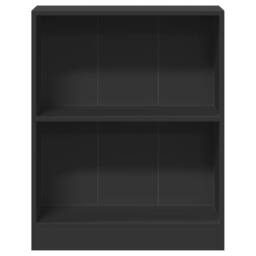 Berkfield Home Decorative Bookshelf Black 60x24x74.5 cm Engineered Wood - thumbnail 5