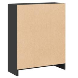 Berkfield Home Decorative Bookshelf Black 60x24x74.5 cm Engineered Wood - thumbnail 7