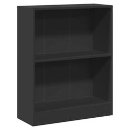 Berkfield Home Decorative Bookshelf Black 60x24x74.5 cm Engineered Wood - thumbnail 3