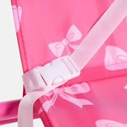 OHS Kids Bows 2 Seater Swing Bench Canopy Garden Patio Play Set in Bright Pink - thumbnail 4