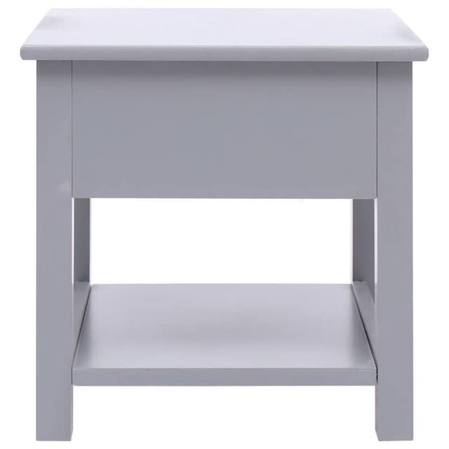 Berkfield Home Side Table Grey 40x40x40 cm Paulownia Wood - Size: 40 x 40 x 40 cm - image 1