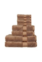 CHRISTY 'Supreme Hygro' Luxury 100% Supima Cotton 8 Piece Towel Sets in Brown - thumbnail 1