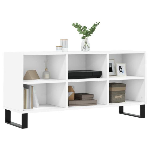 Berkfield Home TV Cabinet White 103.5x30x50 cm Engineered Wood - image 1