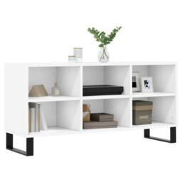Berkfield Home TV Cabinet White 103.5x30x50 cm Engineered Wood - thumbnail 1