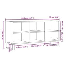Berkfield Home TV Cabinet White 103.5x30x50 cm Engineered Wood - thumbnail 9