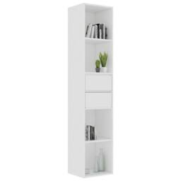 Berkfield Home Book Cabinet White 36x30x171 cm Engineered Wood - Size: 36 x 30 x 171 cm - thumbnail 3