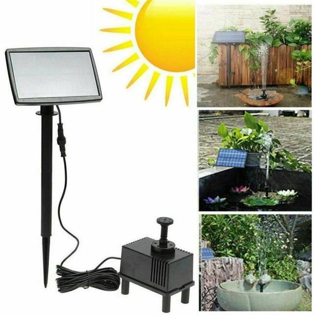 Nordara Solar Powered Water Pond Filter Pump Home Garden in Black - image 1