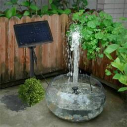 Nordara Solar Powered Water Pond Filter Pump Home Garden in Black - thumbnail 4