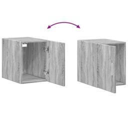 Berkfield Home Slim Storage Cabinet Grey Sonoma 30x42.5x225 cm Engineered Wood - thumbnail 9