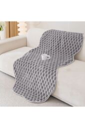 Living and Home Non-Slip Faux Plush Sofa Protector in Grey - Size: Small - thumbnail 3