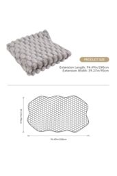 Living and Home Non-Slip Faux Plush Sofa Protector in Grey - Size: Small - thumbnail 9