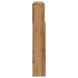 Berkfield Home Headboard Cabinet Artisian Oak 200x19x103.5 cm Engineered Wood in Brown - thumbnail 5
