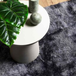 Berkfield Home Shaggy Rug High Pile NAVARRA Dark Grey 160x160 cm Polyester - Size: Medium - thumbnail 8