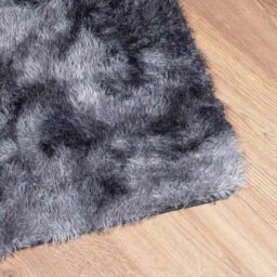 Berkfield Home Shaggy Rug High Pile NAVARRA Dark Grey 160x160 cm Polyester - Size: Medium - thumbnail 4