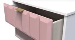 Ready Assembled 2 U Metro 2 Drawer Side Table (Ready Assembled) in Dusty Pink - thumbnail 5